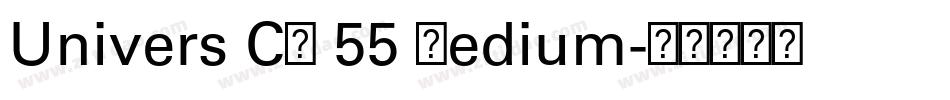 Univers CE 55 Medium字体转换